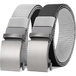 WERFORU Men Ratchet Belts Nylon Belts for Men Reversible Buckle Belt 2-in-1 Belt Casual Belt for Gift