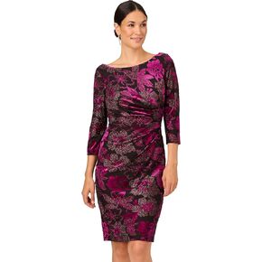 Adrianna Papell Women's Metallic Velvet Cowl Dress