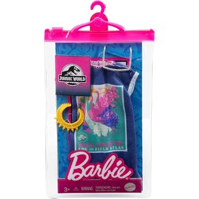 Barbie Fashions Complete Looks 3 of Doll Clothes Inspired by Popular Brand Roxy, Complete Look with Outfit & Accessories Dolls, Gift for Kids 3 to 8 Years Old