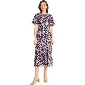 Maggy London Women's Puff Sleeve Flared Dress
