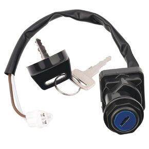 AHL Ignition Key Switch 37112-97G30 Compatible with Arctic Cat 400 DVX; Kawasaki KFX450R KVF400C 4x4 Prairie 300 360 400 KVF300B KVF360A KVF360C KVF400D;Suzuki Quadsport Z400 LTZ400 LTZ-400