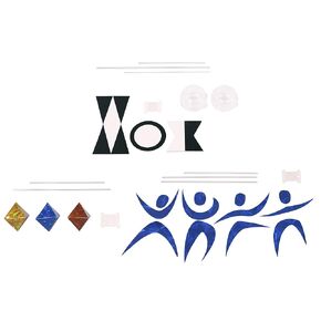 Montessori Visual Mobiles DIY Set Munari with 2 Glass Balls Dancers Octahedron