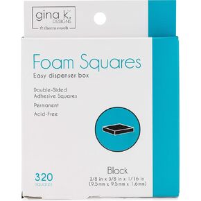 Gina K Designs GINA K Foam Squares, Black, 320pcs, One Size