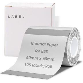 NIIMBOT Labels for B3S/K3 Label Maker, 2.76''x1.57''(70x40mm) Thermal Label Stickers, Waterproof, Tear-Proof Label Tape, 1 Roll of 180 Self-Adhesive Printer Labels(White)