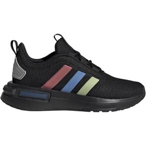adidas Racer TR23 Elastic Lace Sneaker, Black/Silver Metallic/Black, 10.5 US Unisex Little Kid