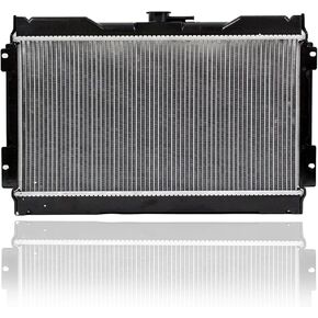 Radiator - Pacific Best Inc. Compatible/Replacement for 943 83-86 Nissan Datsun 720 Pickup 2.4L - Plastic Tank, Aluminum Core, 1-Row