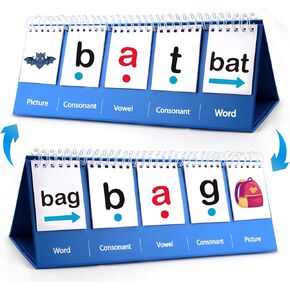 CVC Word Games-Phonics Games Sight Words Flash Cards Kindergarten, Preschool Kindergarten 1st 2nd Grade Classroom Must Haves, Speech Therapy Toys for Toddler, Special Education Toys Spelling Games