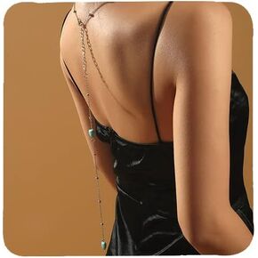 Body Jewelry for Women Sexy Long Silver Necklaces for Women Boho Body Chain Rhinestone Layered Choker Necklace for Girls…
