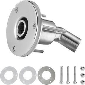Thru Hull Exhaust Skin Fitting, Fit for 24mm Inner Diameter Hose Pipe, 316 Stainless Steel, with Bolts and Nuts