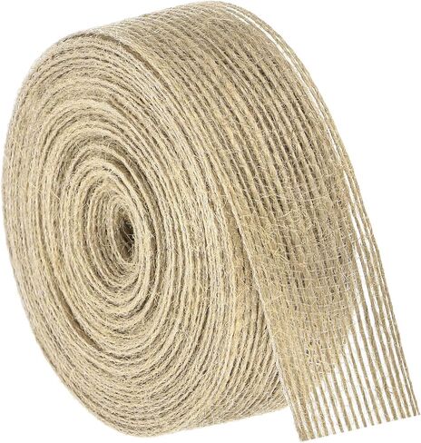 uxcell Burlap Fabric Ribbon, 3/8 Inch 11 Yards Natural Fabric Burlap Jute Ribbon for Christmas DIY Crafts Party Home Decor in Saudi Arabia