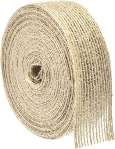uxcell Burlap Fabric Ribbon, 3/8 Inch 11 Yards Natural Fabric Burlap Jute Ribbon for Christmas DIY Crafts Party Home Decor in Saudi Arabia