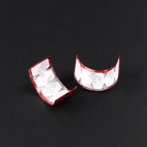 AIRSPEED for C8 Steering Wheel Circle Cover Sticker Real Carbon Fiber Steering Wheel Round Decorative Trim for Corvette C8 2020 2021 2022, Red in Saudi Arabia