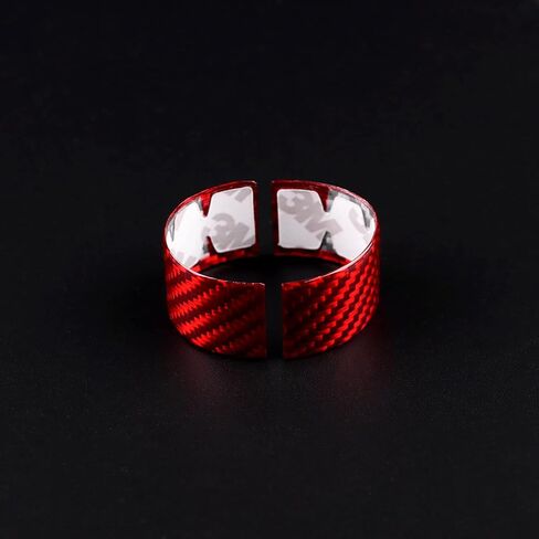 AIRSPEED for C8 Steering Wheel Circle Cover Sticker Real Carbon Fiber Steering Wheel Round Decorative Trim for Corvette C8 2020 2021 2022, Red in Saudi Arabia