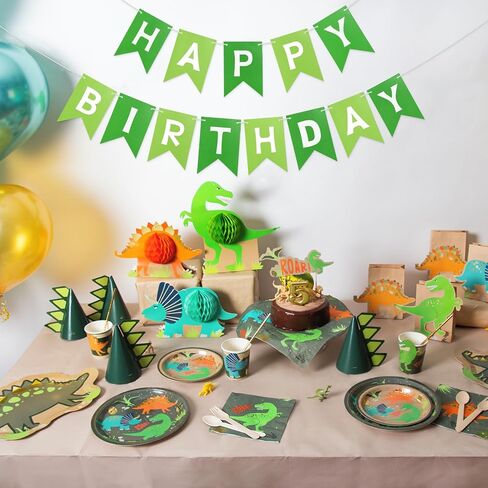 Green Happy Birthday Banner,Greenery Theme Birthday Party,Happy Birthday Sign Bunting Banner,Happy Birthday Garland for Women Men Birthday Hanging Jungle Party Decorations Supplies in Kuwait