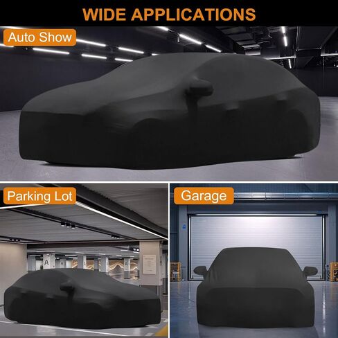 DZG Indoor Sedan Car Cover Comaptible with Altima Malibu Accord Charger K5 Sonata Impala ES Maxima Mirai Fit 192-207 inch Paint Sun Protection Scratch Resistant Dustproof Stretch Soft in Saudi Arabia