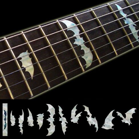 Jockomo BAT Bat Abalone RED Guitar Inlay Sticker in Saudi Arabia