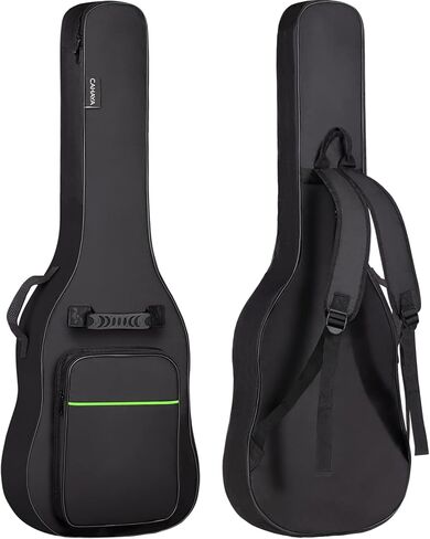 CAHAYA Bass Guitar Bag Gig Bag 0.3inch Padding Black Padded Backpack Soft Electric Bass Case Green CY0292 in Kuwait