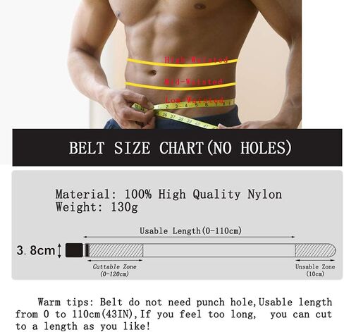 Nickel Free Belt for Men Non Metal Tsa Approved Airport Security Friendly Plastic Belt 1.5'' Wide in Saudi Arabia