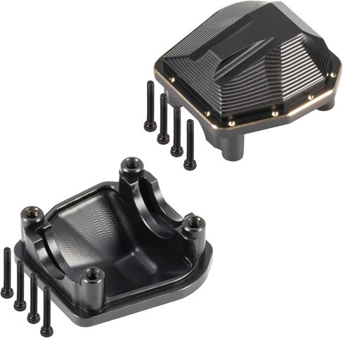 AMK SCX10 PRO Diff Cover 2 قطعة 66 جرام نحاسي Diff غطاء أمامي خلفي أغطية تفاضلية للمحور الخلفي لـ 1/10 مقياس Comp Crawler محوري SCX10 PRO ترقيات الهيكل in Saudi Arabia