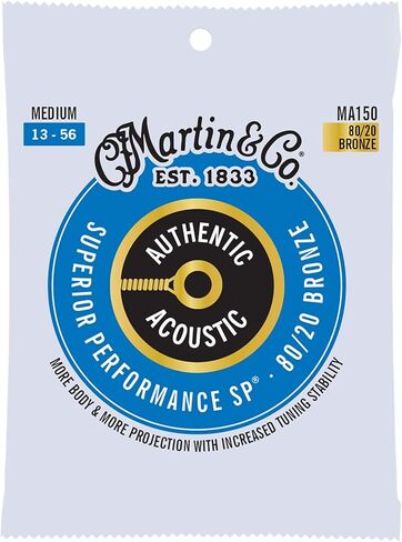 Martin Authentic Acoustic Guitar Strings, Superior Performance Extra Custom Light in Kuwait