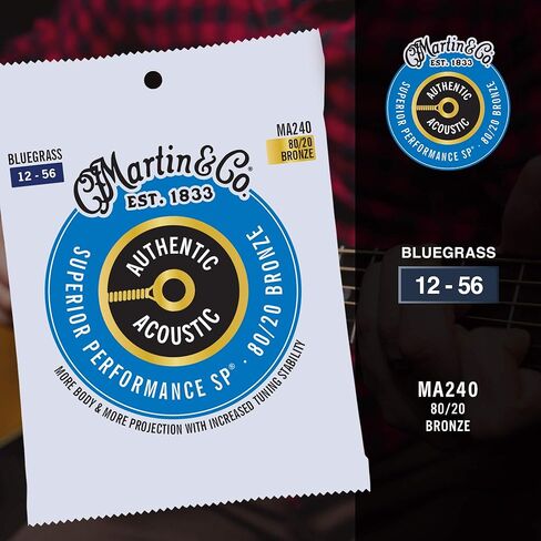 Martin Authentic Acoustic Guitar Strings, Superior Performance Extra Custom Light in Saudi Arabia