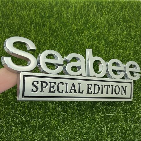 2 Pack Seabee Edition Car Emblem, 3D Raised Metal Car Decals Exterior Truck Stickers Chrome Badge with Strong Adhesive for Car Truck Auto (Black/Red) in Saudi Arabia