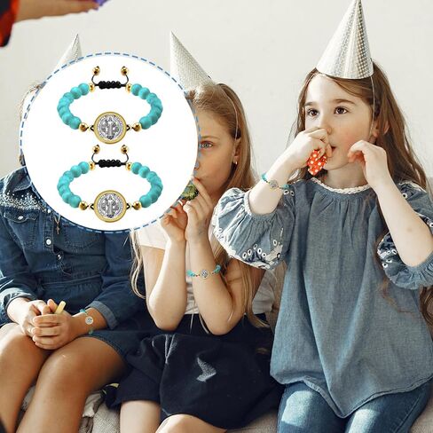 مسبحة الفيروز الحجر الطبيعي سبيكة المسيحية سانت الصليب موصل سوار الكاثوليكية الصليب حبات المسبحة سوار اليدوية الأزواج قابل للتعديل in Kuwait