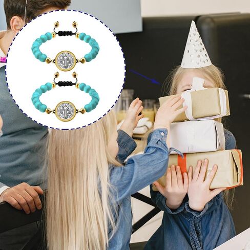 مسبحة الفيروز الحجر الطبيعي سبيكة المسيحية سانت الصليب موصل سوار الكاثوليكية الصليب حبات المسبحة سوار اليدوية الأزواج قابل للتعديل in Kuwait