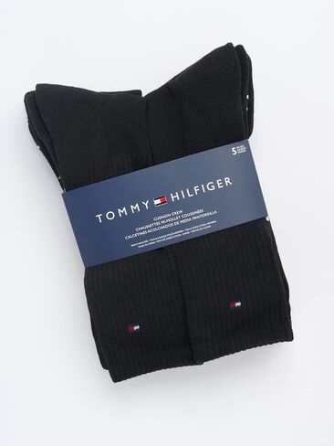 جوارب رياضية للرجال من Tommy Hilfiger - جوارب مبطنة للطاقم (5 عبوات) in Saudi Arabia