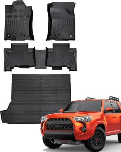 DiffCar® for Toyota 4Runner 7 مقاعد أرضية الحصير وبطانة البضائع 2013-2024، تناسب جميع الأحوال الجوية بطانات أرضية السيارة ملحقات السيارة لـ 4Runner 2024 2023 2022 2021 2020 2019 2018 2017 2016 2015 2014 2013 in Kuwait