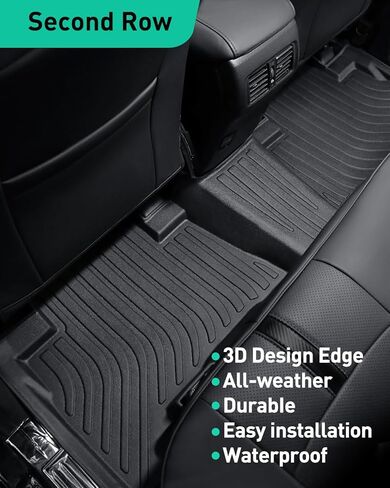 DiffCar® for Toyota 4Runner 7 مقاعد أرضية الحصير وبطانة البضائع 2013-2024، تناسب جميع الأحوال الجوية بطانات أرضية السيارة ملحقات السيارة لـ 4Runner 2024 2023 2022 2021 2020 2019 2018 2017 2016 2015 2014 2013 in Kuwait