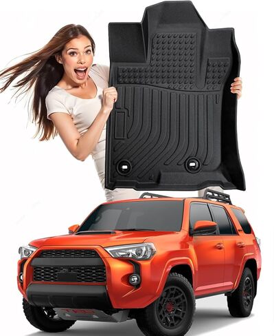 DiffCar® for Toyota 4Runner 7 مقاعد أرضية الحصير وبطانة البضائع 2013-2024، تناسب جميع الأحوال الجوية بطانات أرضية السيارة ملحقات السيارة لـ 4Runner 2024 2023 2022 2021 2020 2019 2018 2017 2016 2015 2014 2013 in Kuwait