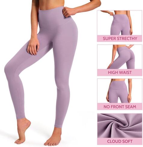 Natural Feelings Butttercloud Leggings for Women High Waisted Tummy Control Workout Leggings No Front Seam Gym Yoga Pants in Saudi Arabia
