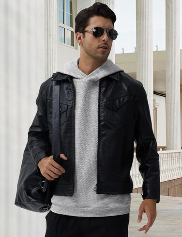 Mens Textured Hooded Sweatshirt Long Sleeve Knit Pullover Hoodie Soft Classic Solid Jumper Sweater With Pockets in Saudi Arabia