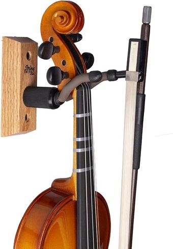 حامل للأستوديو والمنزل، مصنوع من الخشب الصلب من خيط سوينغ - للكمان الصغيرة - بلون الجوز الأسود in Kuwait