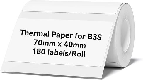 NIIMBOT Labels for B3S/K3 Label Maker, 2.76''x1.57''(70x40mm) Thermal Label Stickers, Waterproof, Tear-Proof Label Tape, 1 Roll of 180 Self-Adhesive Printer Labels(White) in Saudi Arabia