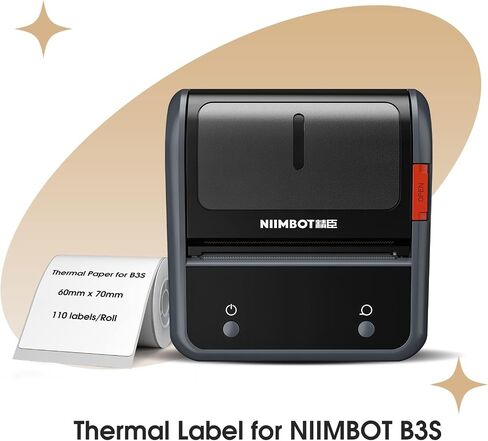 NIIMBOT Labels for B3S/K3 Label Maker, 2.76''x1.57''(70x40mm) Thermal Label Stickers, Waterproof, Tear-Proof Label Tape, 1 Roll of 180 Self-Adhesive Printer Labels(White) in Saudi Arabia