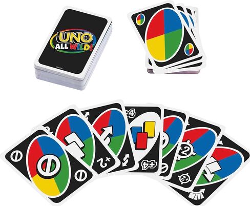 Mattel Games UNO All Wild Card Game for Family Night, Travel Game in Collectible Tin Where All Cards Are Wild, 2-10 Players (Amazon Exclusive) in Kuwait