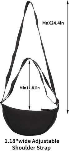 Crossbody Bag Hobo Sling Crescent Bag Women Men Trendy Small Shoulder Bag Purse Dumpling Bag Casual Handbag Adjustable Strap in Saudi Arabia