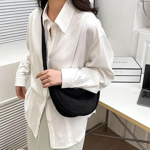 Crossbody Bag Hobo Sling Crescent Bag Women Men Trendy Small Shoulder Bag Purse Dumpling Bag Casual Handbag Adjustable Strap in Saudi Arabia