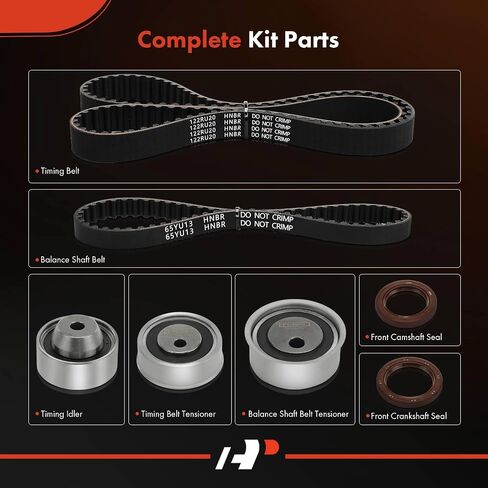 A-Premium Engine Timing Belt Kit Compatible with Mitsubishi Outlander 2004-2006, Lancer 2004-2006, Eclipse 2006-2007, Galant 2004-2006 - 2.4L in Saudi Arabia