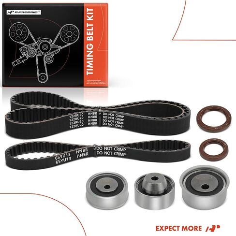 A-Premium Engine Timing Belt Kit Compatible with Mitsubishi Outlander 2004-2006, Lancer 2004-2006, Eclipse 2006-2007, Galant 2004-2006 - 2.4L in Saudi Arabia