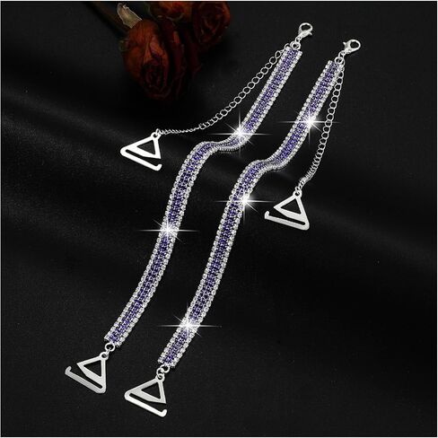 1Pair Silver Rhinestone Bra Straps,Multi-layered Rhinestones Bra Shoulder Chain,Crystal Lingerie Straps Jewelry,Wedding Bridal Rhinestone Underwear Chain for Women Dress in Kuwait