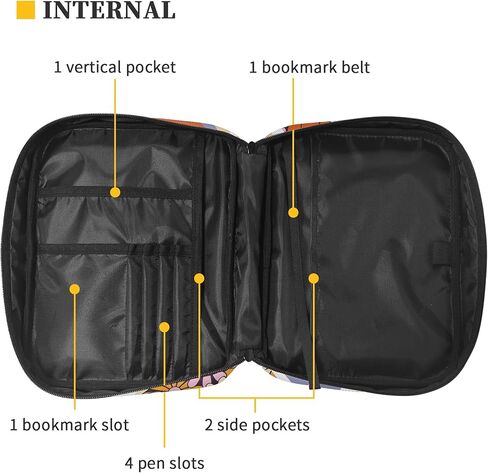 محفظة الكتاب المقدس الأزهار غطاء الكتاب المقدس مع حقيبة حمل الكتاب المقدس المحمولة مصنوعة من قماش أكسفورد، سهلة التنظيف غطاء الكتاب المقدس الأزهار in Kuwait