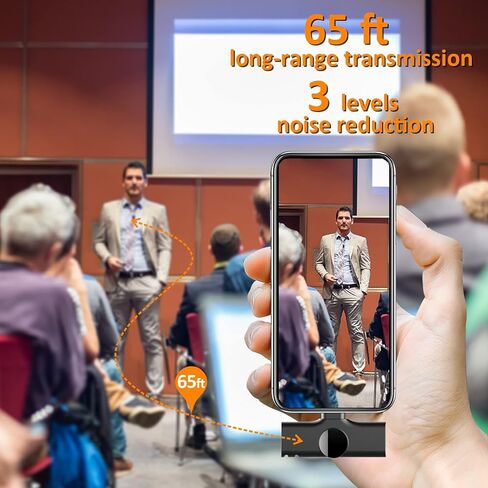 Aisizon Wireless Mics, Wireless Clip on Microphones, Lapel Microphone A2d One Pair Two, for Android Phone, iPhone, Laptop, Video Recording in Kuwait