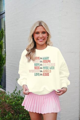 KIDDAD Christian Sweatshirts for Women Oversized Jesus Sweatshirt Love like Jesus Pullover Bible Verse Inspirational Tops in Kuwait