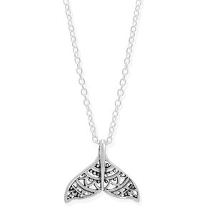Boma Jewelry Sterling Silver Tribal Filigree Whale Tail Animal Pendant Necklace, 18 Inches