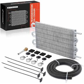 A-Premium Transmission Oil Cooler Compatible with Chevy Ford Chrysler Buick Pontiac Jeep 1951-2018 6 Row