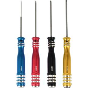 Apex RC Products 4pc 1.5mm 2.0mm 2.5mm 3.0mm Metric Allen Key Set W/Aluminum Handles #2741