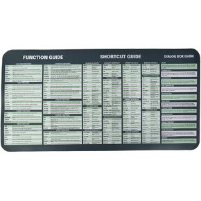 Excel Dictionary Deskpad with 60+ Functions and 140+ Reference Guide for Spreadsheets for Windows PC 11" x 23" (Excel - PC)